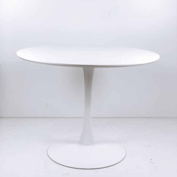 Стіл обідній 100 круглий білий, метал/мдф TB-035