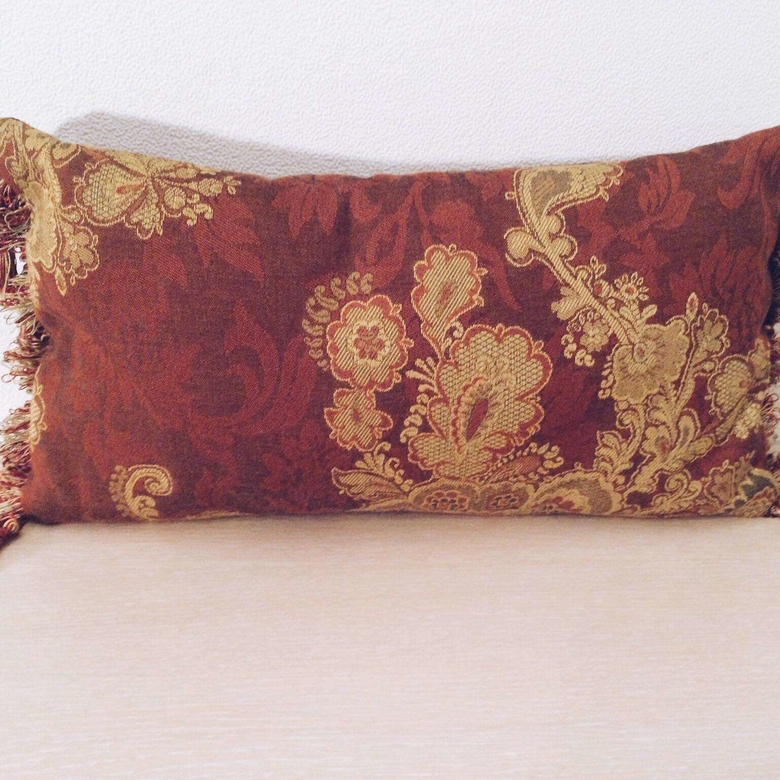 Подушка прямокутна жаккард теракота PW-004