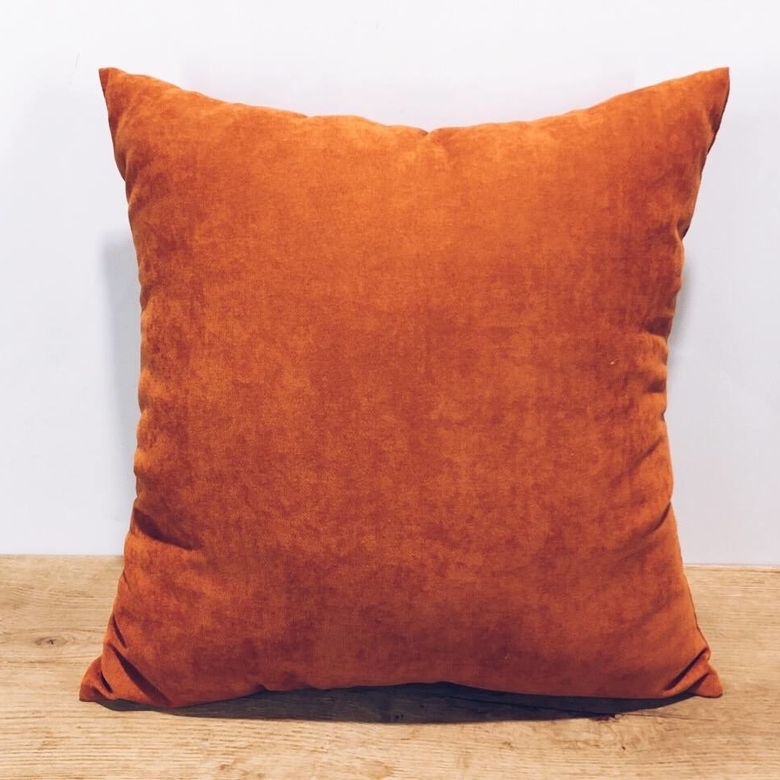 Подушка декоративна велюр оранж PW-071