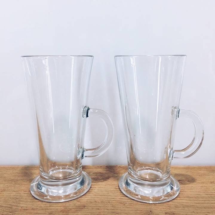 Склянка з ручкою для гарячих напоїв скло