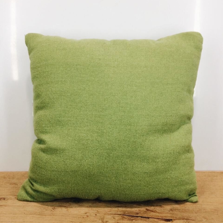 Подушка декоративна фланель салатовий п/е PW-064