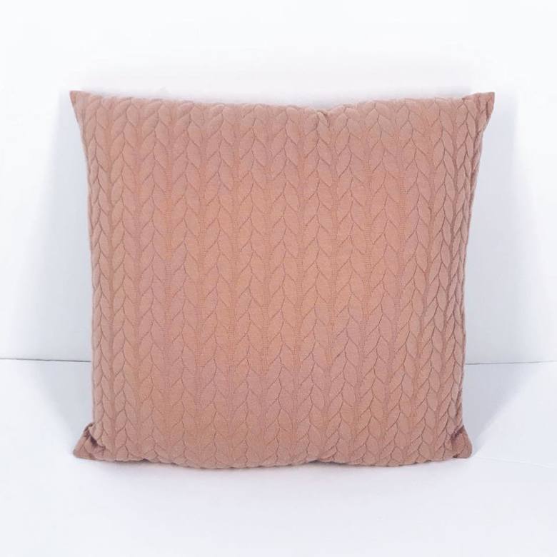 Подушка декоративна рельеф візерунок рожевий PW-093