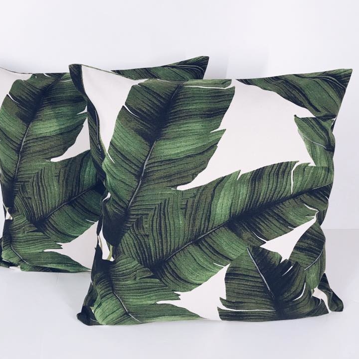 Подушка декоративна принт бананове листя PW-147