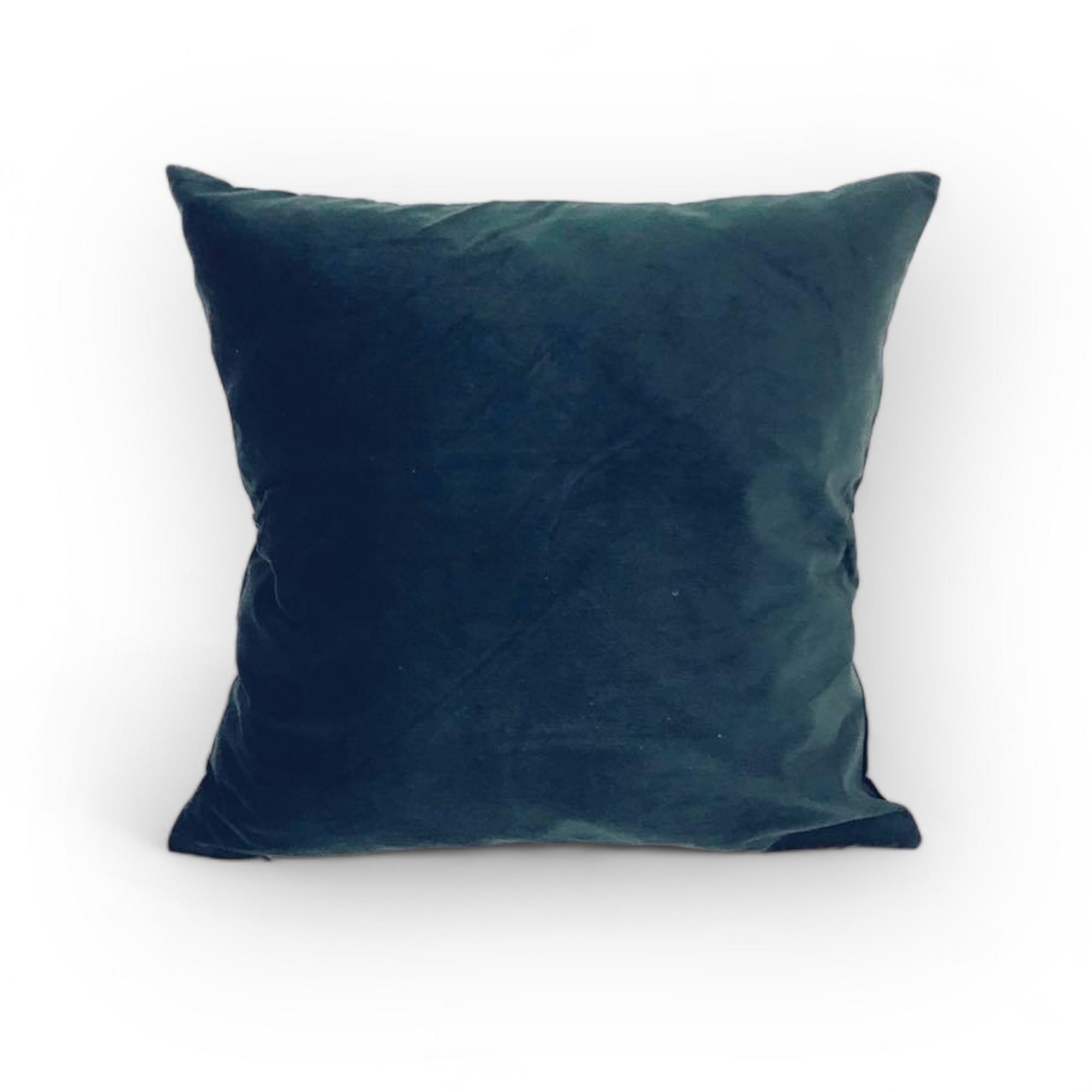 Подушка декоративна велюр темно-зелений PW-148