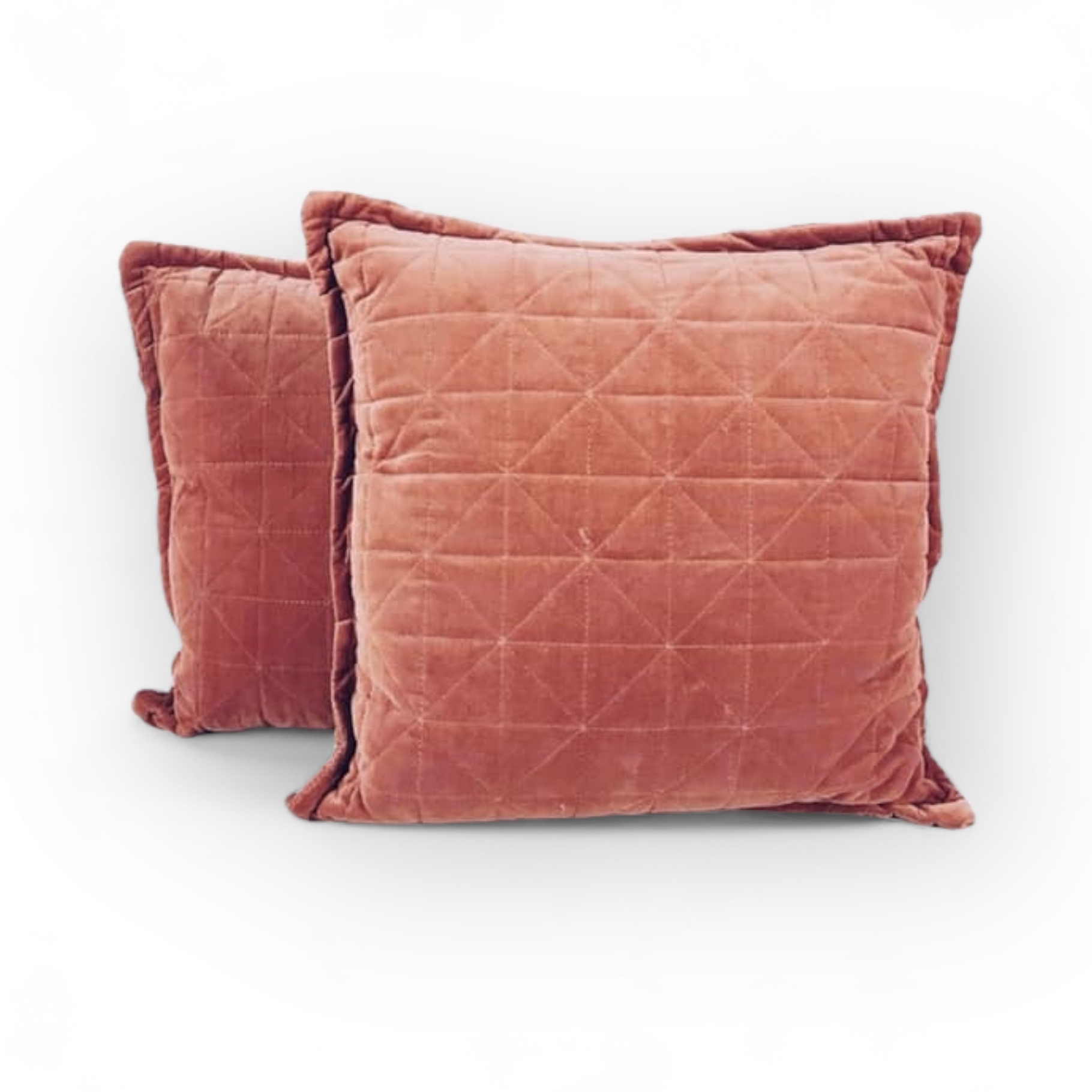 Подушка декоративна велюр теракота кант PW-215