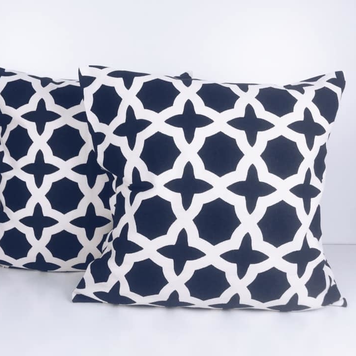 Подушка декоративна принт східна решітка ч/б PW-266