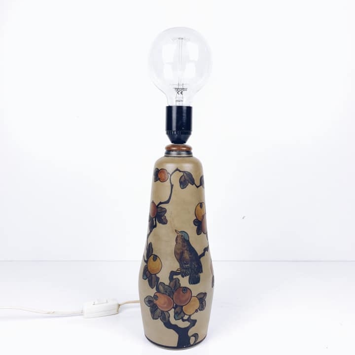Лампа настільна вінтаж база кераміка/розпис абажур на вибір LT-132