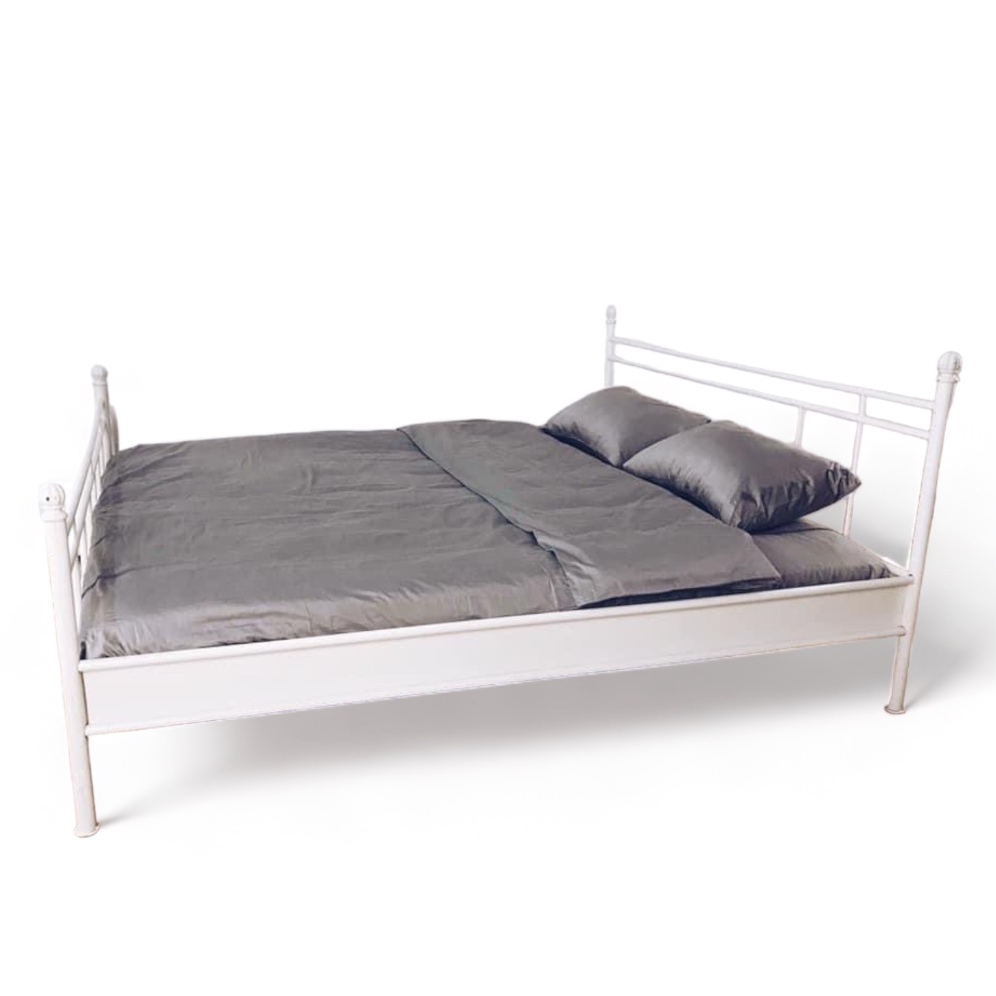 Ліжко 2-спальне 180х200 біле метал BD-005