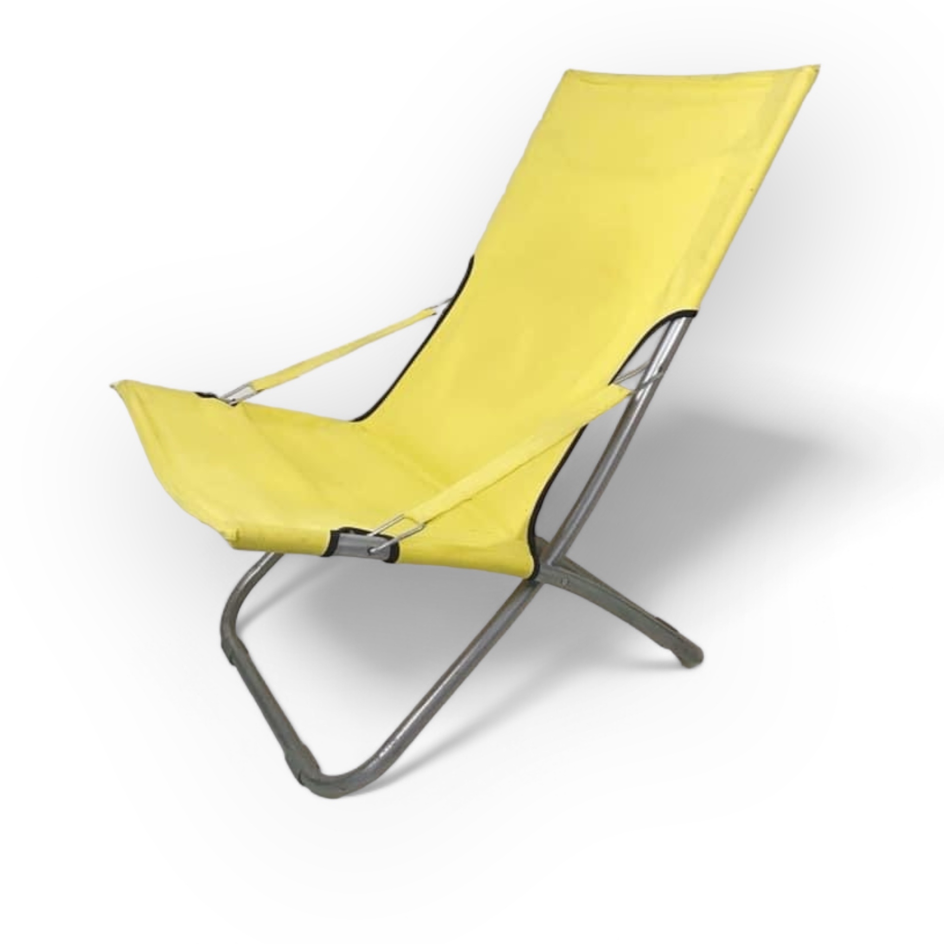 Шезлонг метал/тканина жовтий GF-010