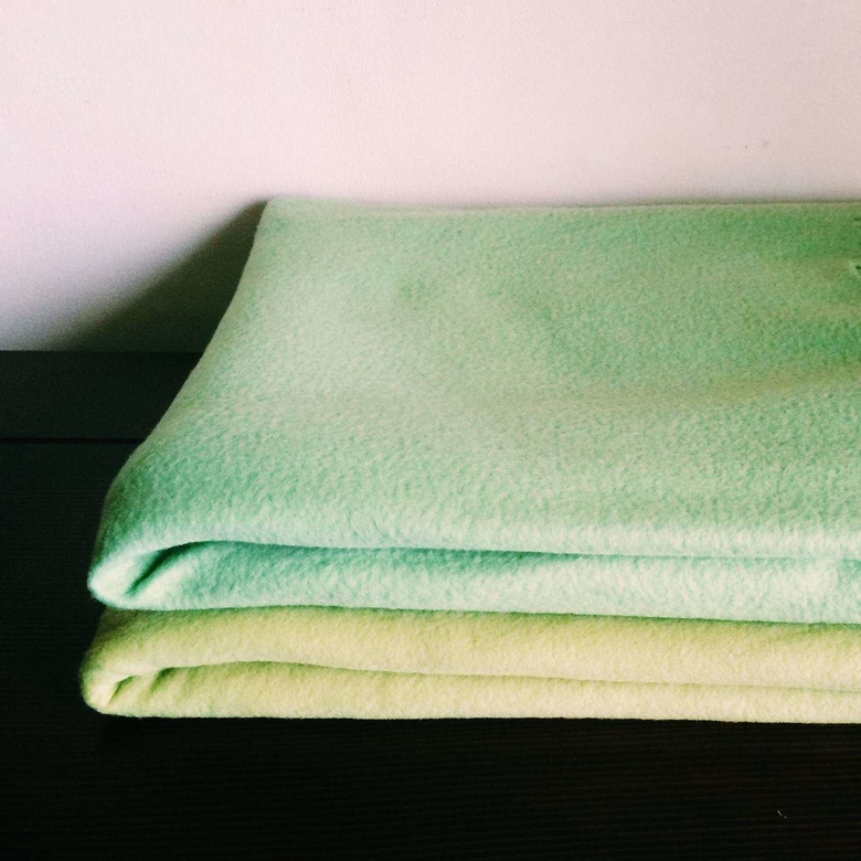 Плед тонкий фліс салатовий/оливковий WR-026