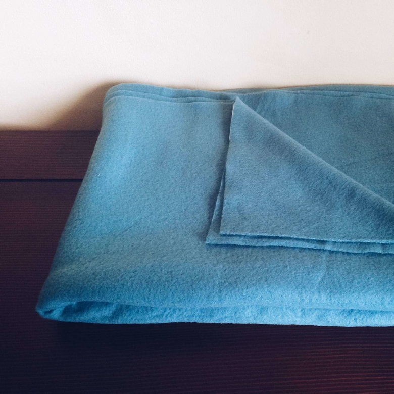 Плед тонкий фліс блакитний WR-031