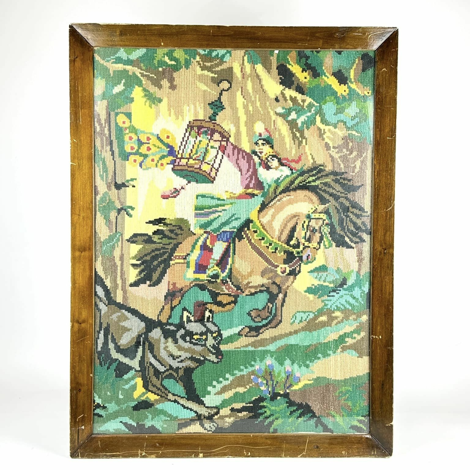 Картина вишита Іван-царевич та Жар-птиця вінтаж в рамі AR-323