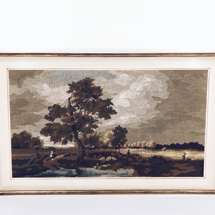 Пейзаж вишитий вінтаж в рамі AR-285