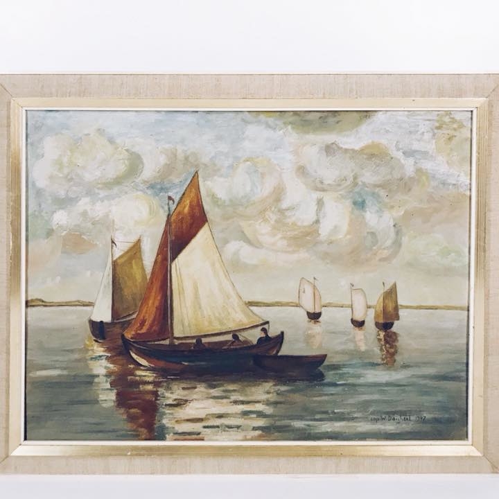 Морський пейзаж з вітрильниками в рамі AR-322