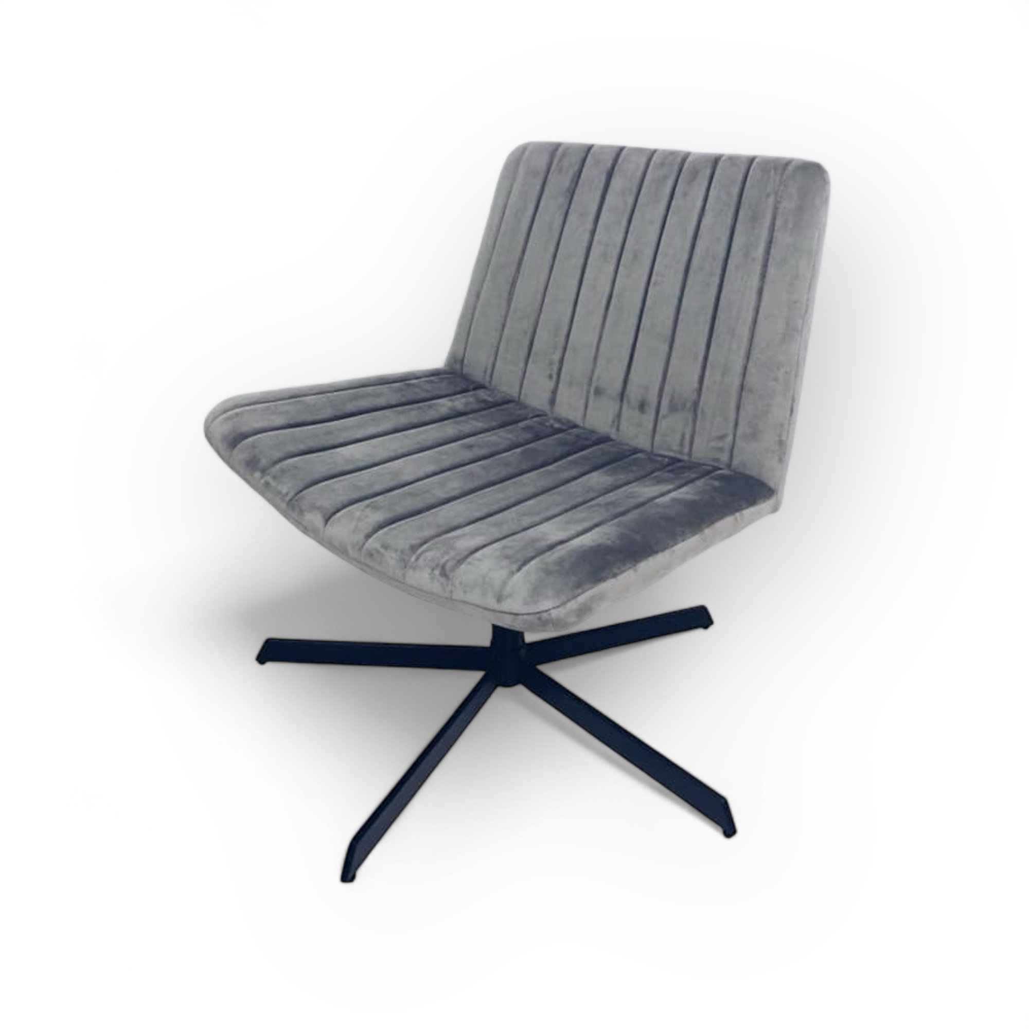 Крісло велюр обертове сіре CH-108