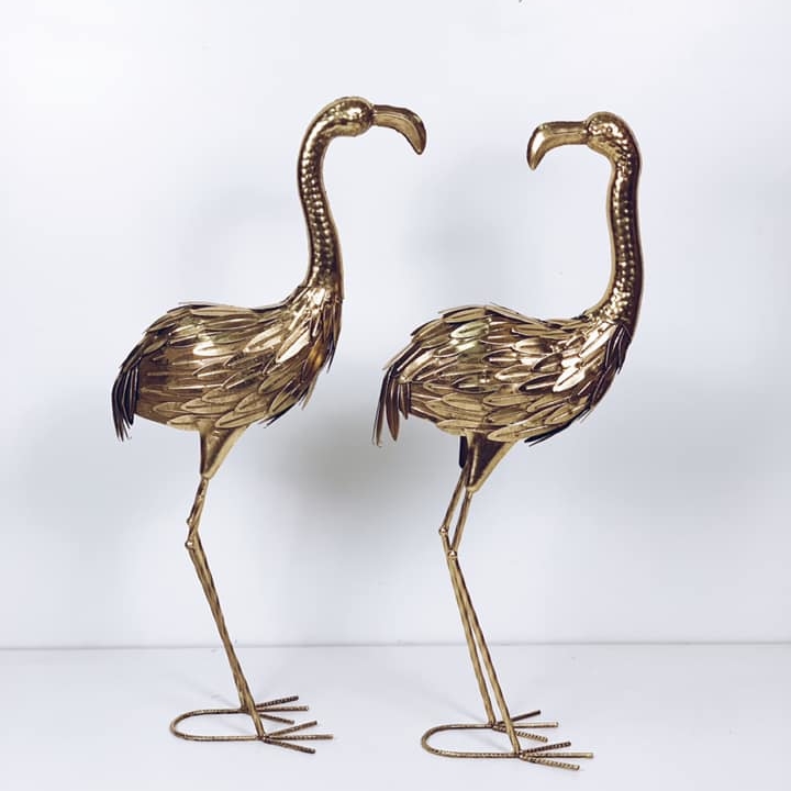 Фламінго декоративний метал золото MU-006