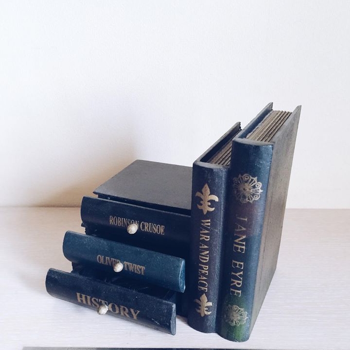 Шкатулка Книги старі дерево чорний BX-039