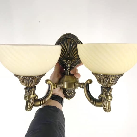 Бра/світильник настінний два скляні плафона LW-005