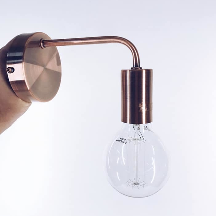 Світильник настінний в стилі лофт метал мідь LW-017