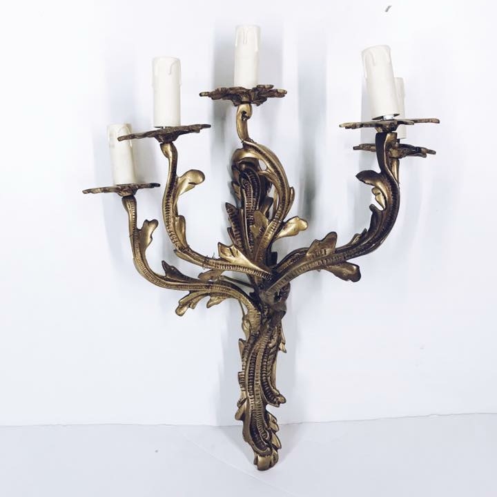 Бра-канделябр вінтаж на 5 ламп бронза LW-019