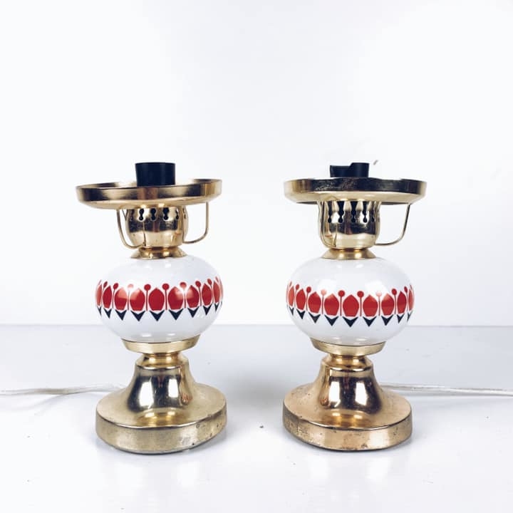 Лампа настільна мала метал/кераміка абажур на вибір LT-140