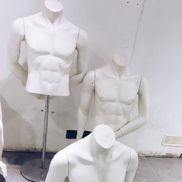 Манекен чоловічий білий торс на підставці