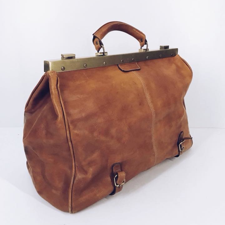 Саквояж дорожній вінтаж руда шкіра VL-070