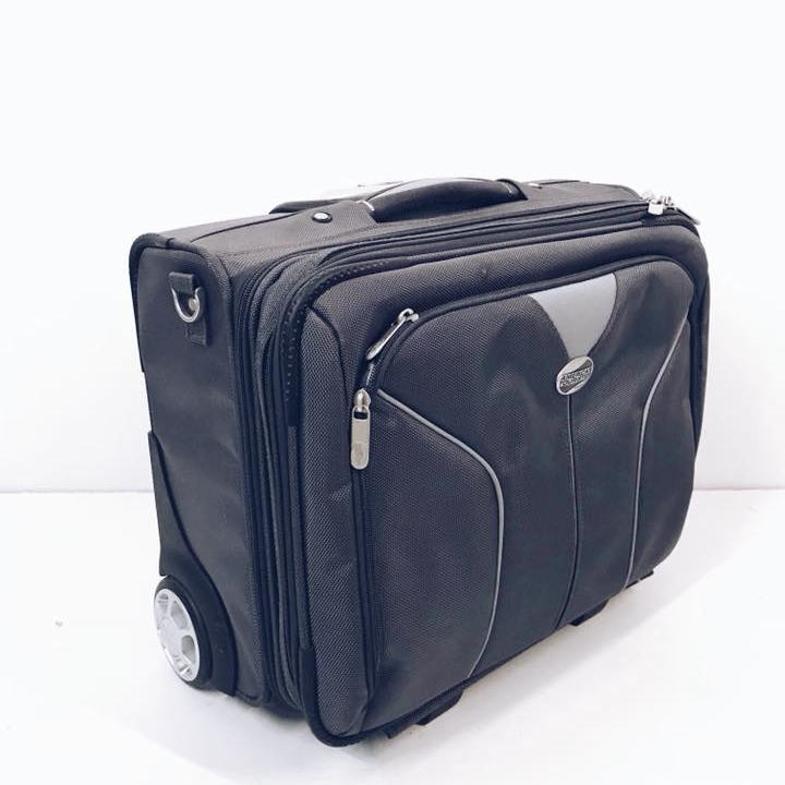 Валіза чорна мала текстиль ML-006