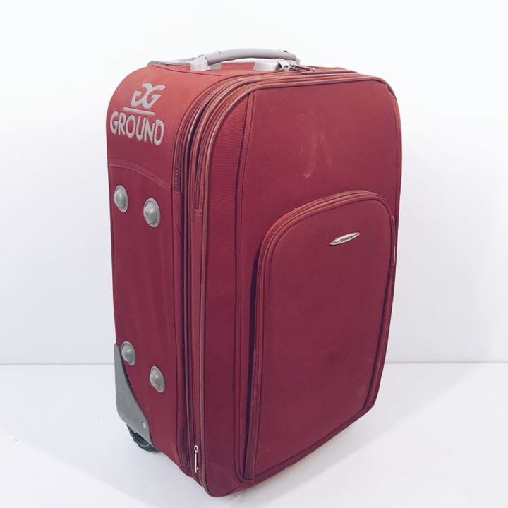 Валіза червона велика текстиль ML-011