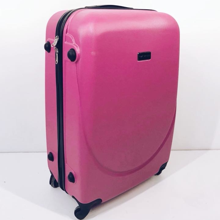 Валіза маджента пластик ML-013