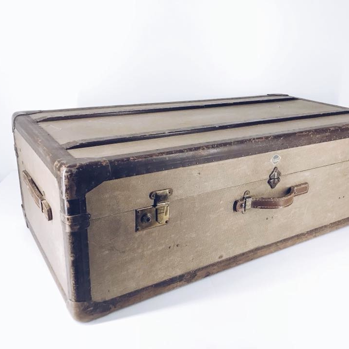 Валіза велика вінтаж беж VL-019