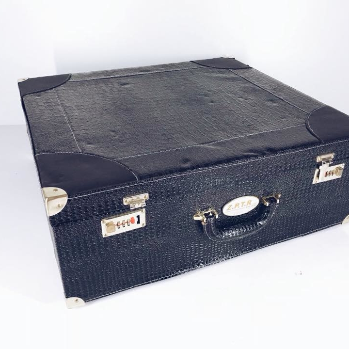 Валіза чорна вінтаж VL-020