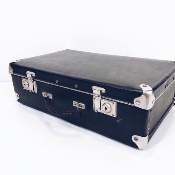 Валіза вінтаж чорна VL-027