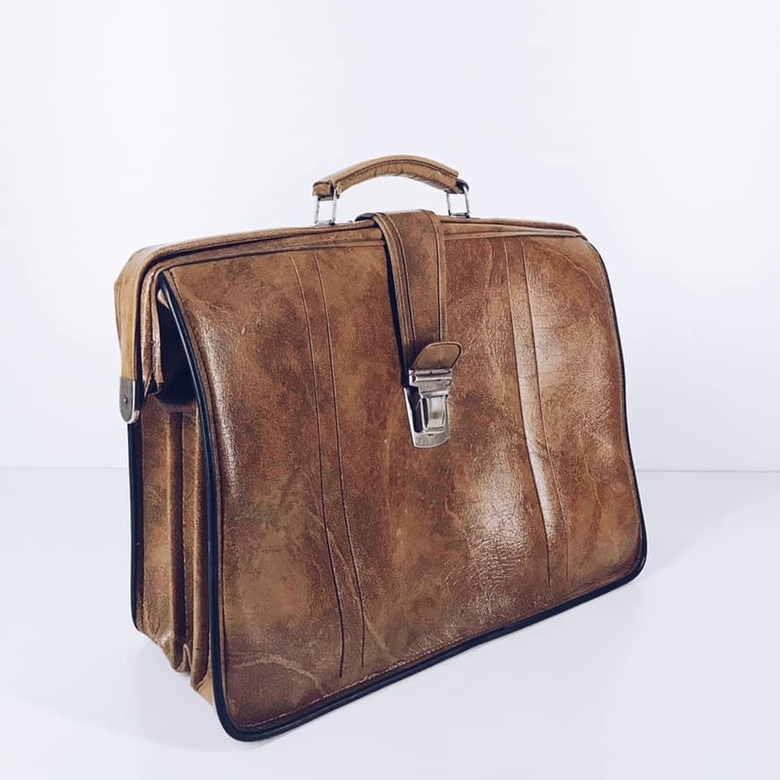 Портфель вінтаж коричнева шкіра VL-050
