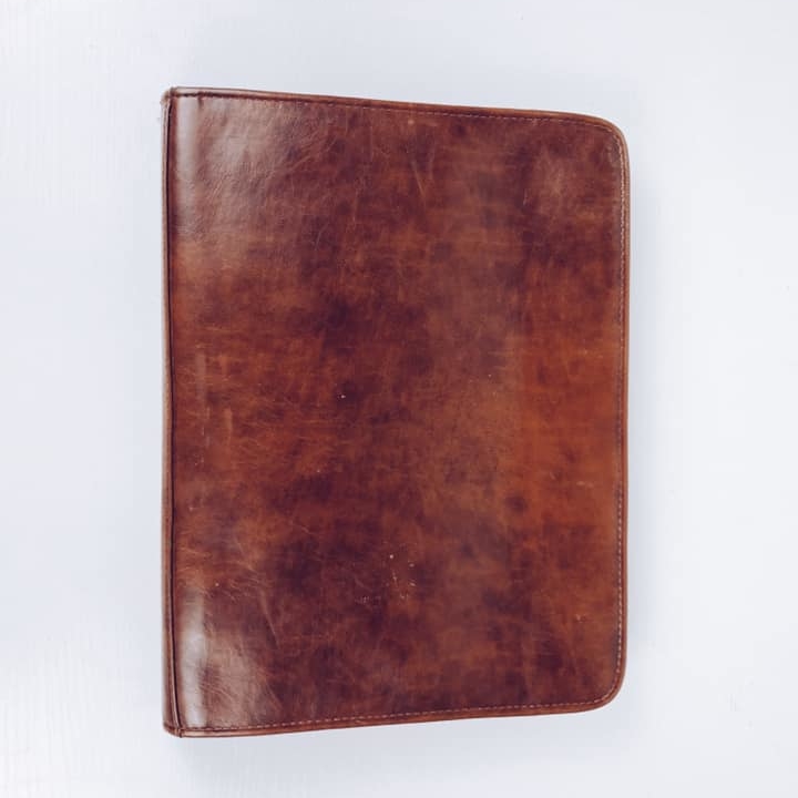 Папка для документів вінтаж коричнева шкіра VL-076