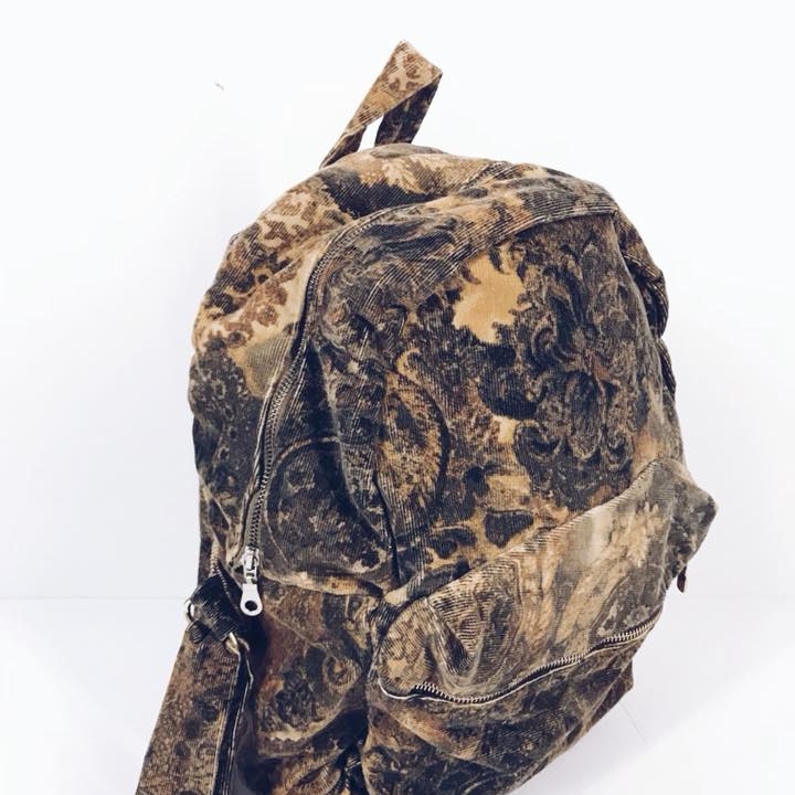 Рюкзак міський чорний/охра візерунок MB-019