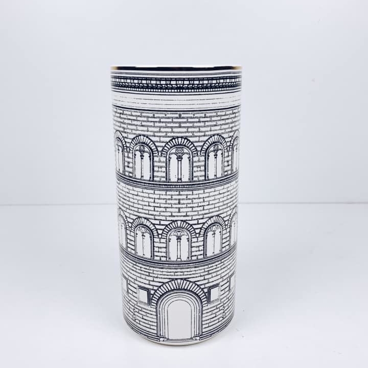 Ваза-циліндр Архітектура кераміка ч/б VA-176