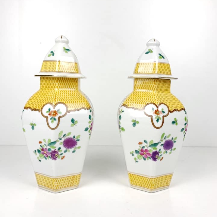 Ваза-імбірна банка порцеляна розпис кольоровий VA-311