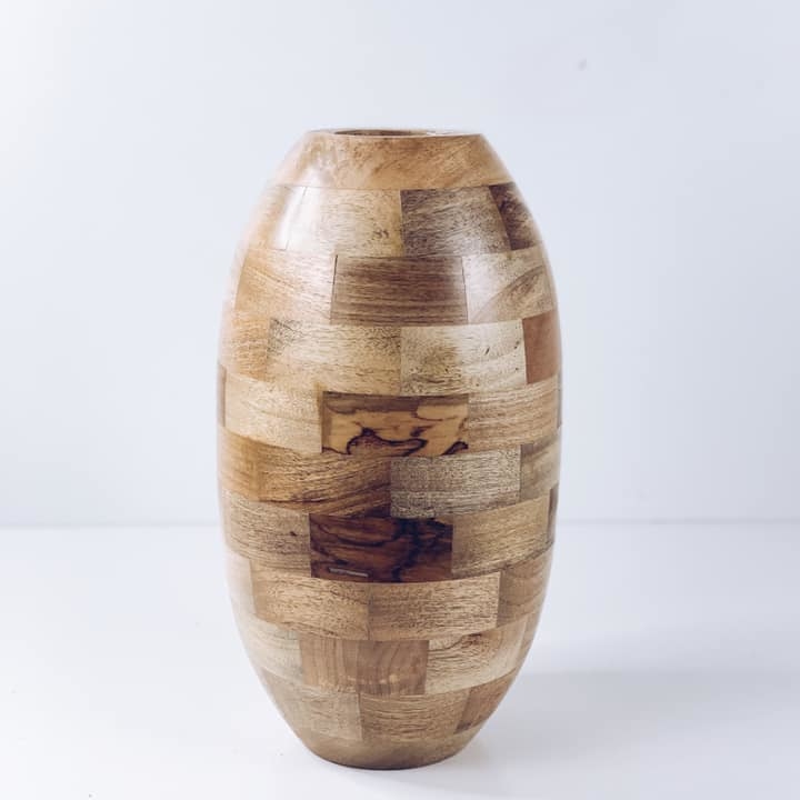 Ваза овальна велика дерево VA-279