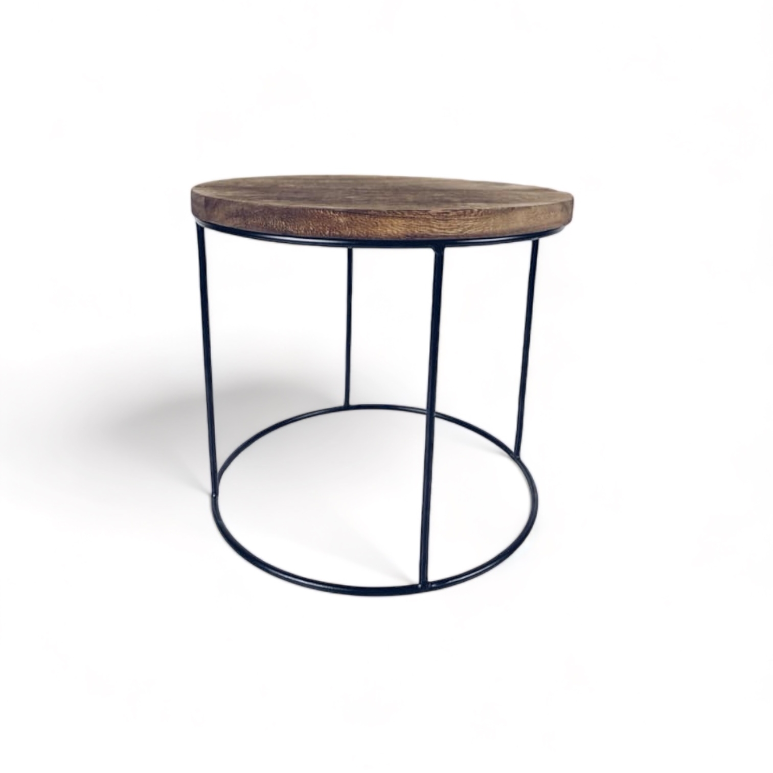 Столик кавовий круглий метал/дерево TB-575