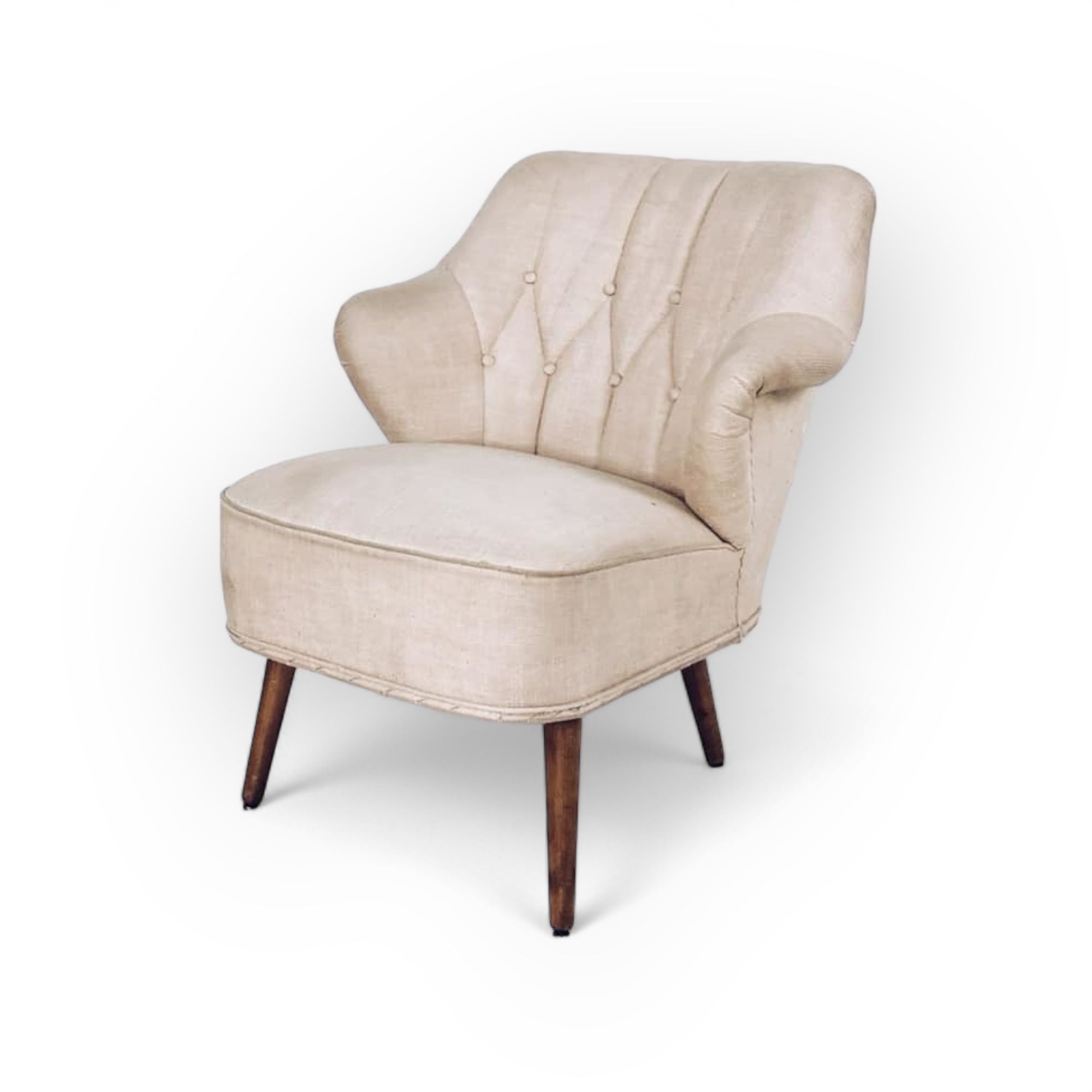 Крісло лаунж беж вінтаж CH-111