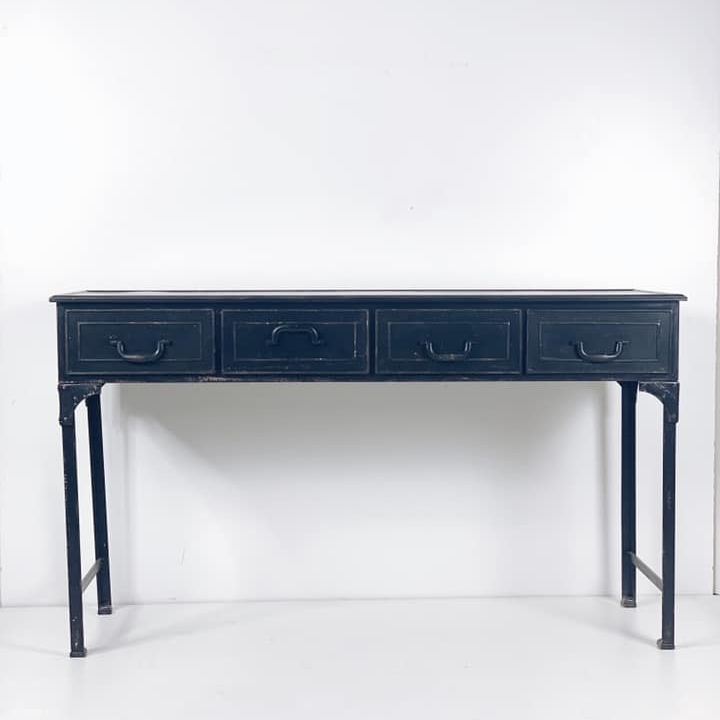 Стіл-консоль лофт чорний метал TB-310