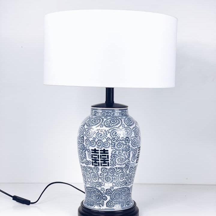 Лампа настільна база велика кераміка китай вінтаж LT-152