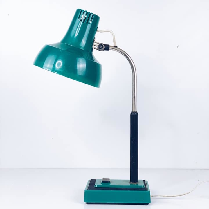 Лампа настільна вінтаж синьо-зелена LT-154