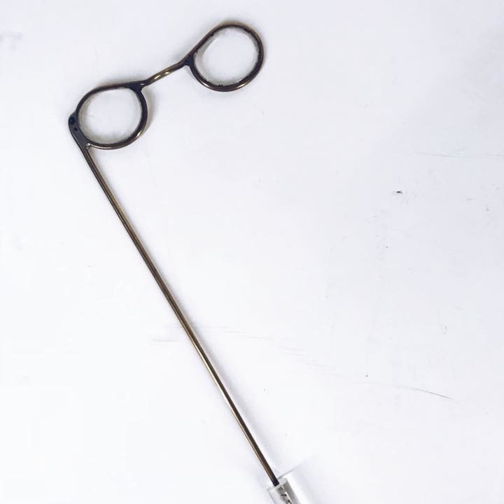 Лорнет вінтаж на довгій ручці латунь