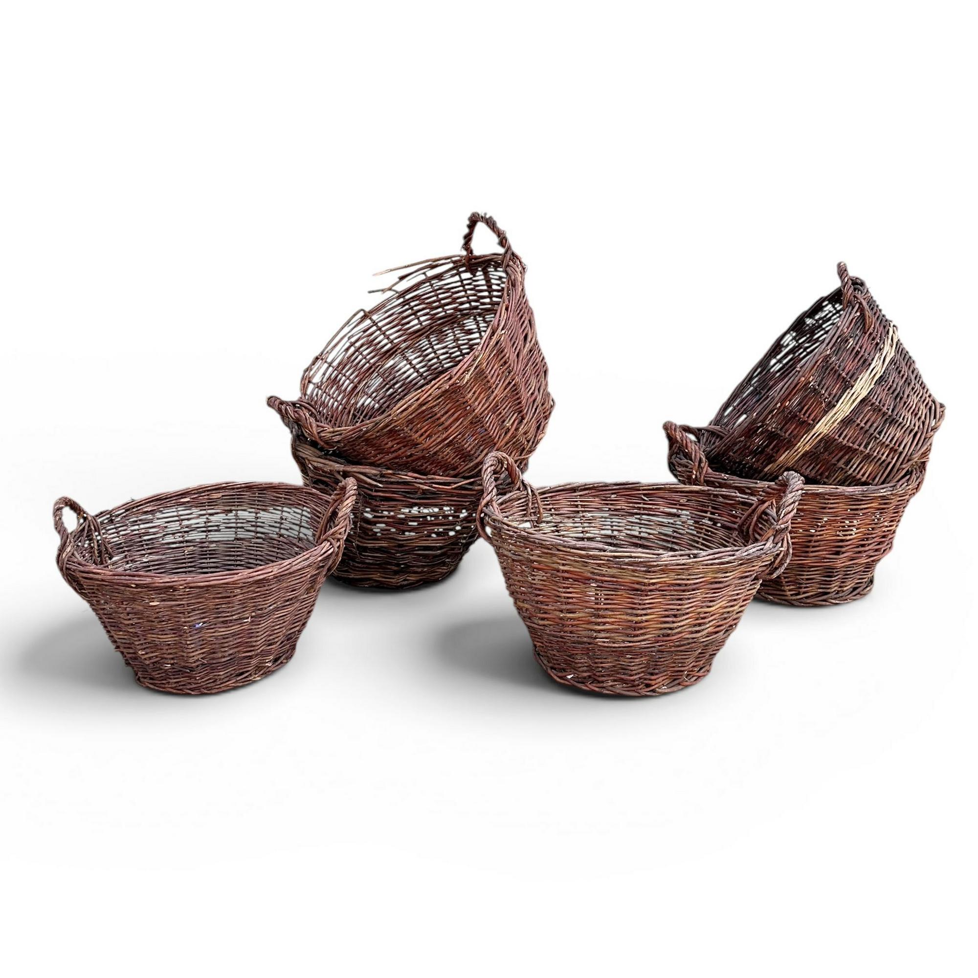 Кошик великий садовий з 2 ручками плетений т-лоза BA-048