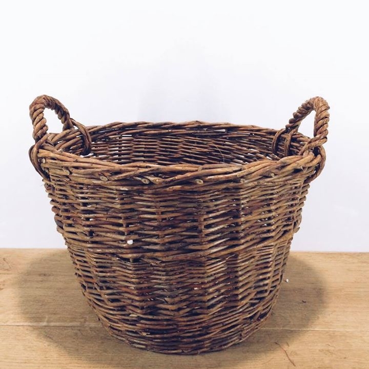 Кошик великий садовий з 2 ручками плетений т-лоза BA-048