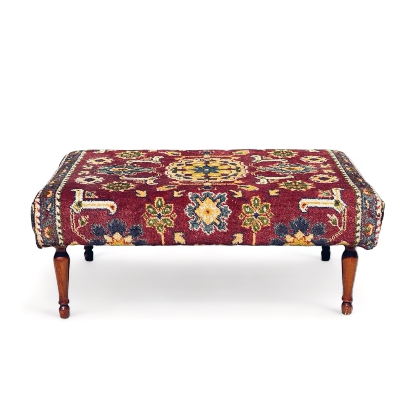 Пуф-банкетка 2 обивка вінтажний килим PF-031