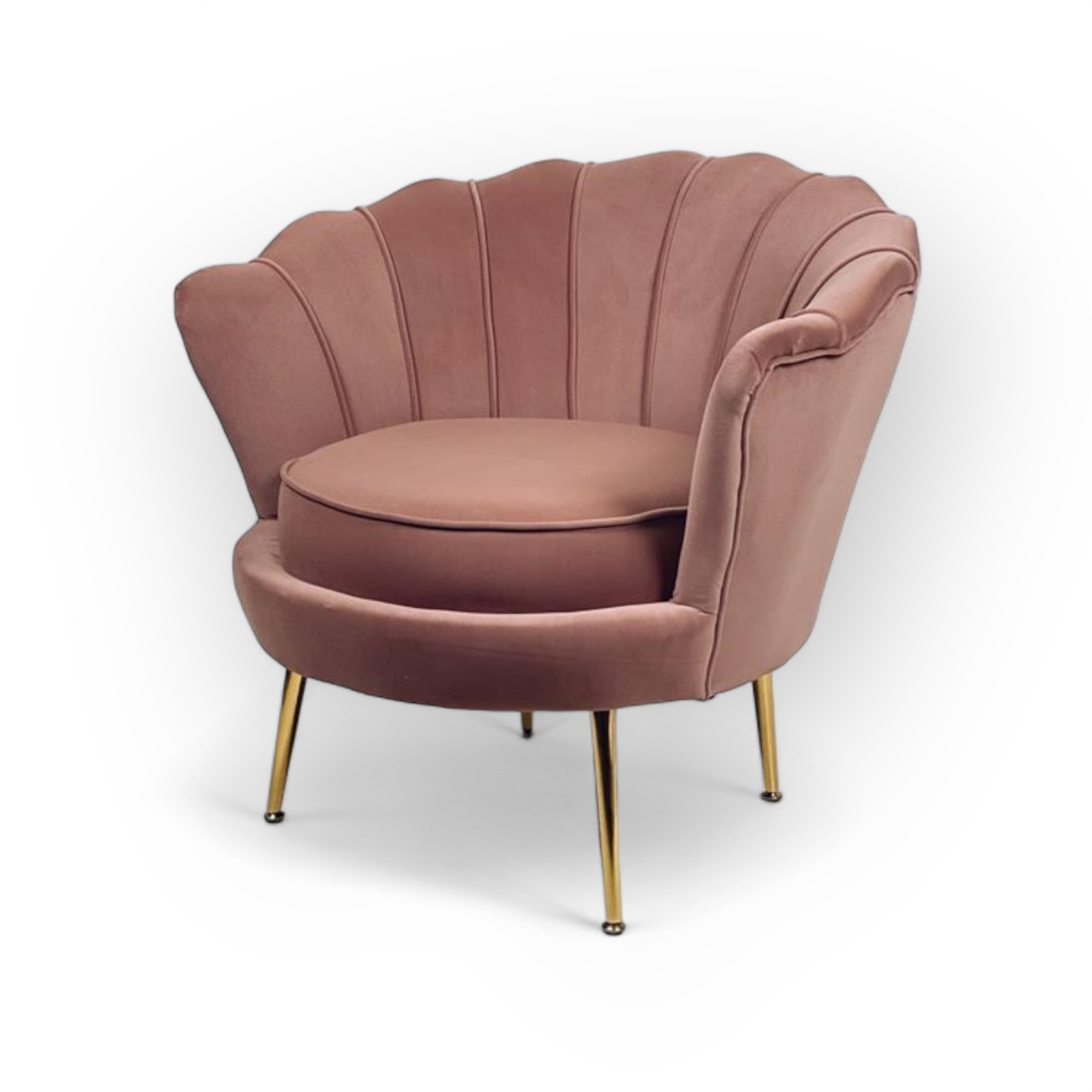 Крісло мушля рожевий велюр CH-113