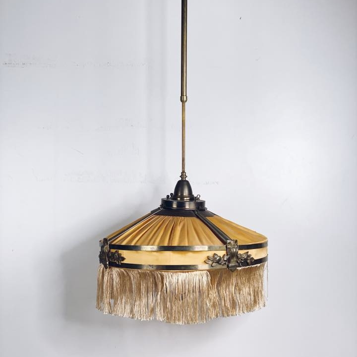 Люстра антикварна бронза/шовк LS-029